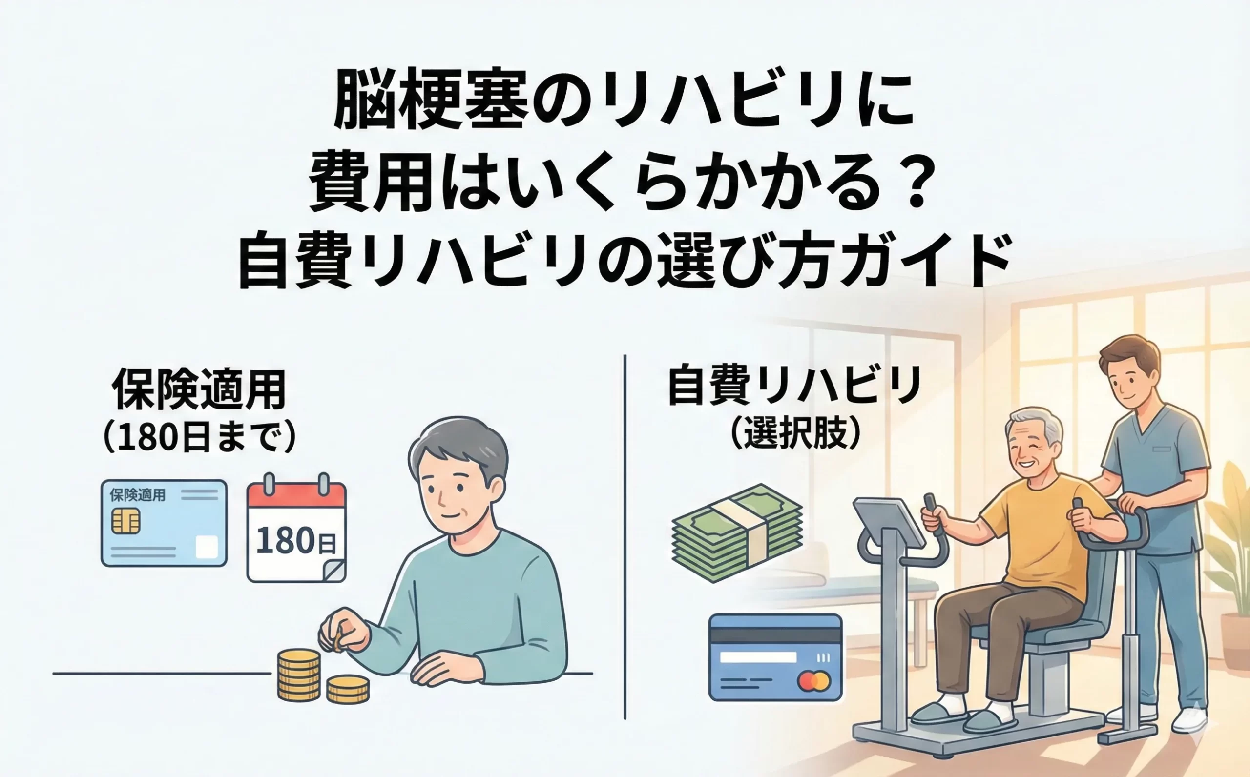 脳梗塞のリハビリに費用はいくらかかる？自費リハビリの選び方ガイド